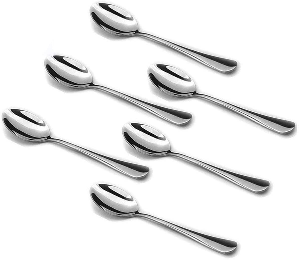 Wesdxc56 Demitasse Espresso Spoons, Mini Coffee Spoon, 4.7 Inches Stainless Steel Small Spoons for Dessert, Set of 6